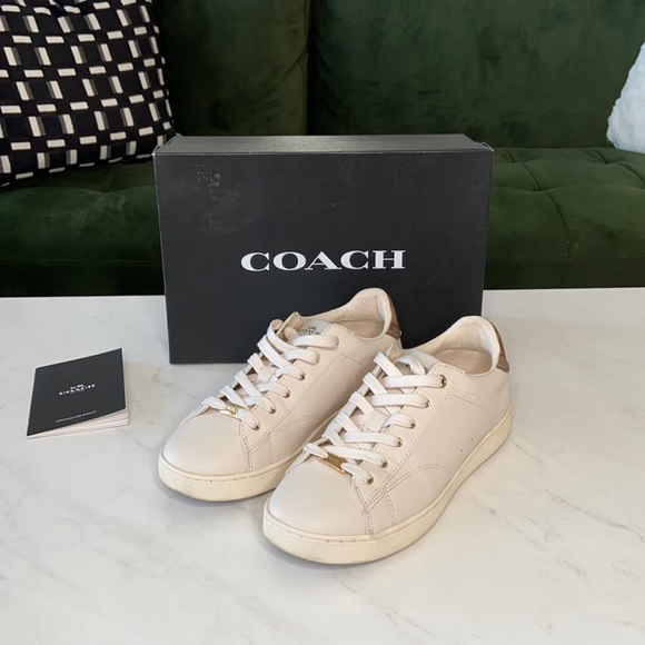 COACH LOW TOP WHITE SNEAKERS